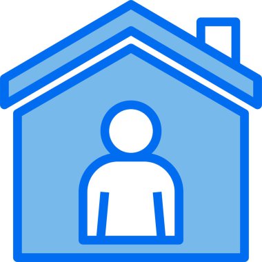 Mesajlı ev simgesi Evde kal. Coronavirus COVID-19 virüs karantina kampanyası