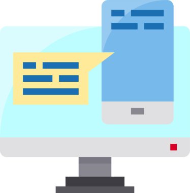 bilgisayar izleme simgesi, vektör illüstrasyonu