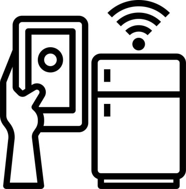 buzdolabı minimalist vektör simgesi