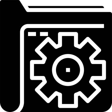 Veri teknolojisinin vektör illüstrasyon simgesi