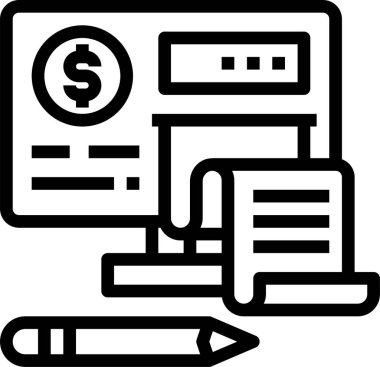 Fatura vektör simgesi. Bill simgesi şablonu.