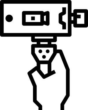 Basit kamera simgesi, vektör illüstrasyonu