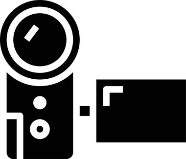 Kameranın minimalist vektör simgesi beyaz üzerine izole edildi