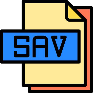 sav dosya biçimi vektör illüstrasyonu 