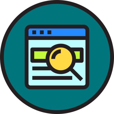 Web tarayıcı, basit vektör simgesi tasarımı