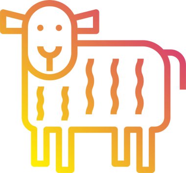 minimalistic vector icon of sheep