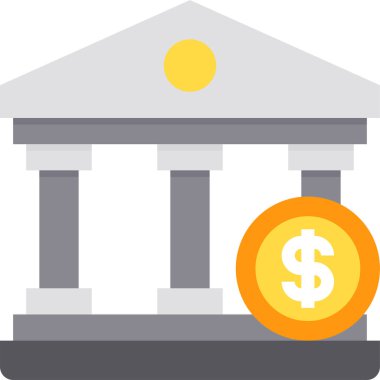 Finansal simge, iş simgesi, para simgesi, vektör illüstrasyonu 