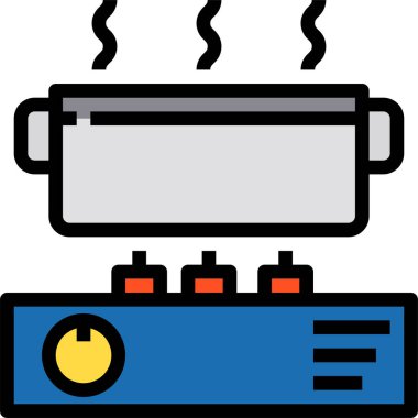 Aşçılık mutfağının minimalist vektör simgesi