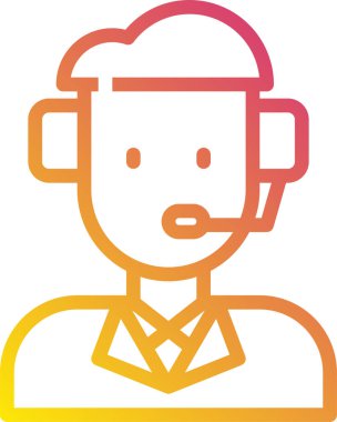 Müşteri hizmetleri kavramının minimalist vektör simgesi 