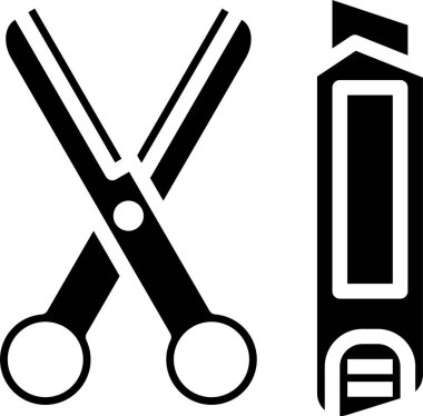 makas çizgi vektör simgesi