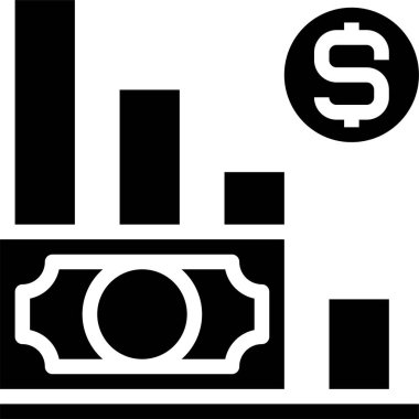 grafik büyüme para birimi vektör illüstrasyonu