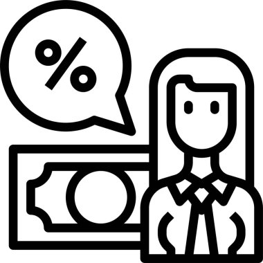 İndirim simgesi, vektör illüstrasyonu 