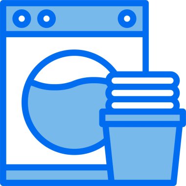 çamaşır makinesi, vektör illüstrasyonu 