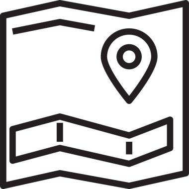 Pin konumunun minimalist vektör simgesi 