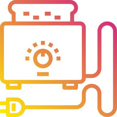 Tost makinesi basit vektör simgesi