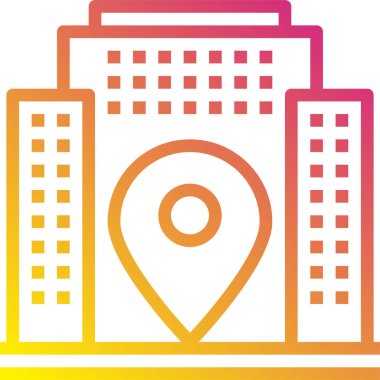 Pin konumunun minimalist vektör simgesi 