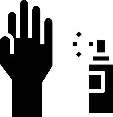 El tıbbi ilaç sprey ikonu, beyaz arka planda vektör illüstrasyonu  