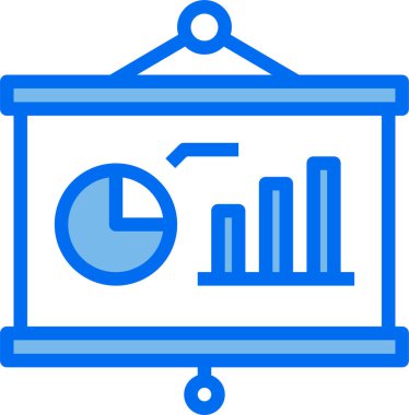 iş grafiği simgesi, vektör illüstrasyonu 
