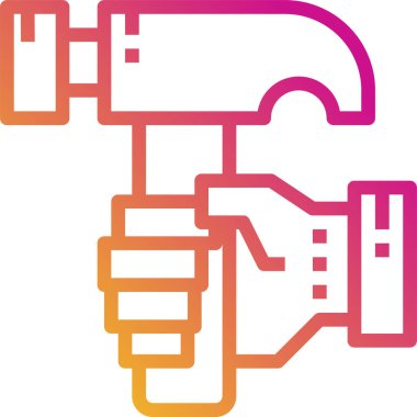 Çekiç ikonu vektör illüstrasyonu