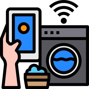 Akıllı telefonun vektör çizimi, teknoloji ve iletişim konsepti 