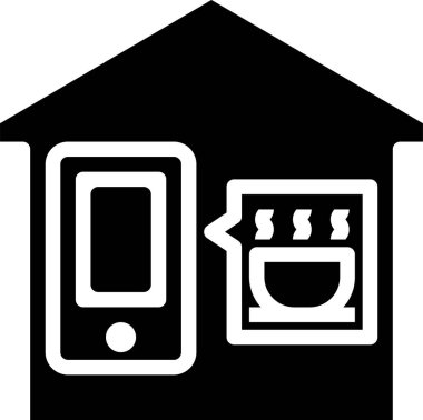 Mesajlı ev simgesi Evde kal. Coronavirus COVID-19 virüs karantina kampanyası