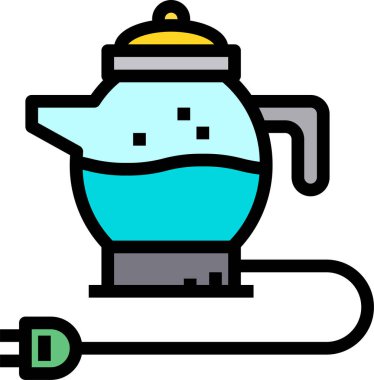 Elektrikli çaydanlığın vektör illüstrasyonu