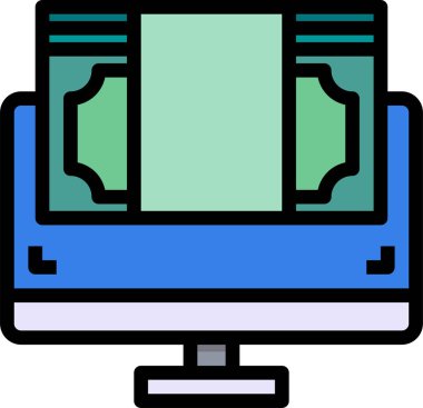 Para kavramının minimalist vektör simgesi