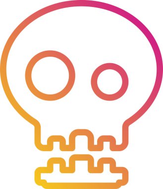 Kafatasının minimalist vektör simgesi