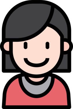 Tatlı kızın vektör çizimi 