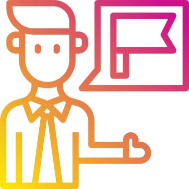 İş adamı simgesi, vektör illüstrasyonu