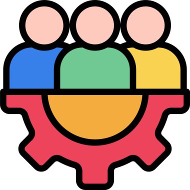 Takım çalışması iş konsepti vektör simgesi