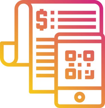 Fatura vektör simgesi. Bill simgesi şablonu.