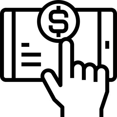 Para ikonunun vektör illüstrasyonu. Web siteleri için sikke simgesi, şablon