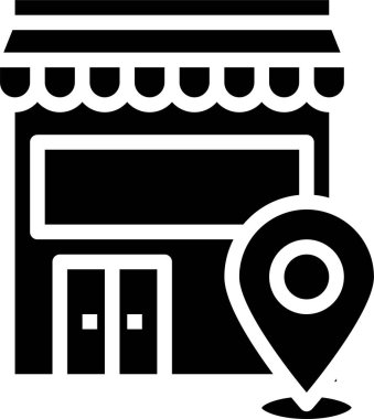 Pin konumunun minimalist vektör simgesi 