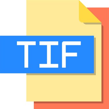 tif dosya biçimi vektör illüstrasyonu 