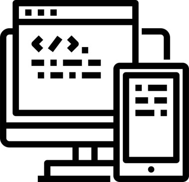 Programlama kavramının asgari vektör simgesi 