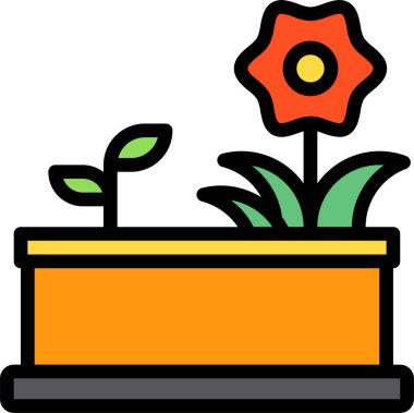 çiçek simgesi, vektör illüstrasyonu