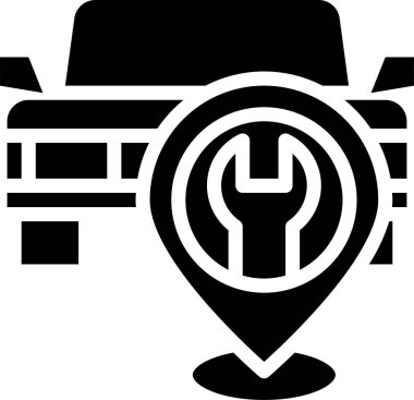 araba servisi vektör simgesi