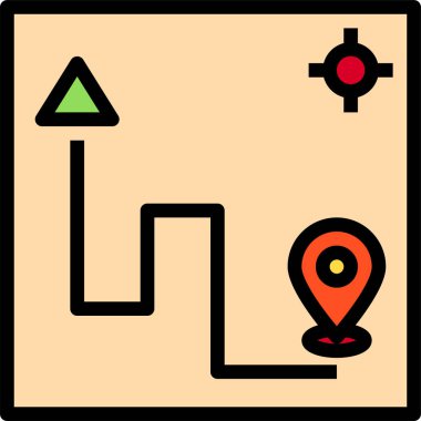 Pin konumunun minimalist vektör simgesi 