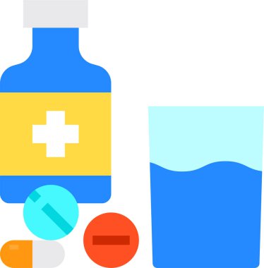 Beyaz arkaplanda uyuşturucu simgesi ve vektör illüstrasyonu  