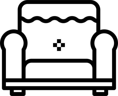 Kanepenin minimalist vektör simgesi