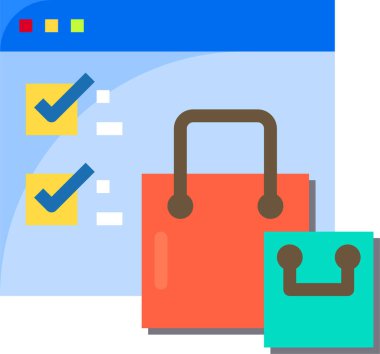 çevrimiçi web alışveriş vektörü illüstrasyonu
