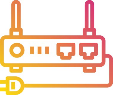 Kablosuz bağlantının basit simgesi, vektör illüstrasyonu