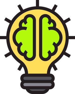 Basit modern fikir simgesi, vektör illüstrasyonu