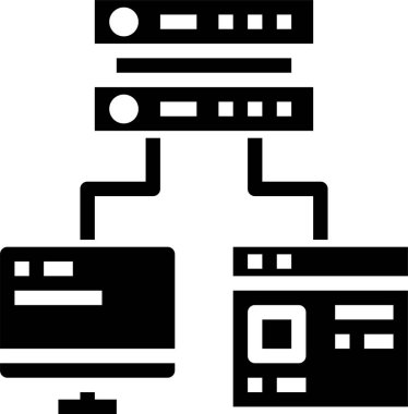 Bilgisayarın stil minimalist vektör simgesi