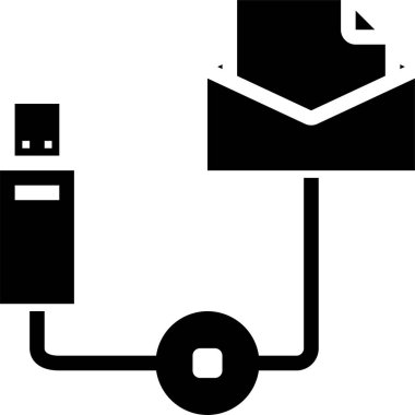 flaş diskli minimalist vektör simgesi, harf