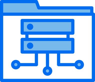 Bilgisayar veri depolamasının vektör illüstrasyon simgesi