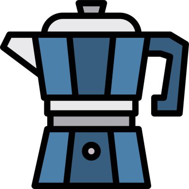Moka pot 'un vektör illüstrasyonu
