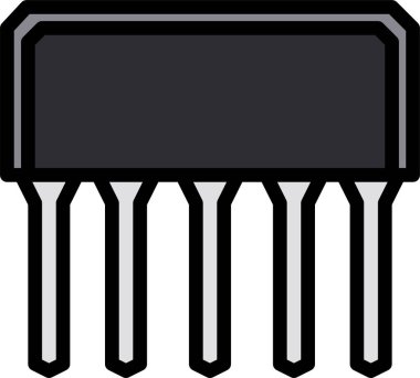 Dijital işlemci simgesi. Çip simgesi. Teknoloji simgesi