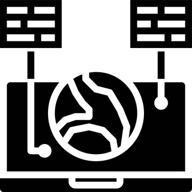 dizüstü bilgisayar çizgisi vektör simgesi.